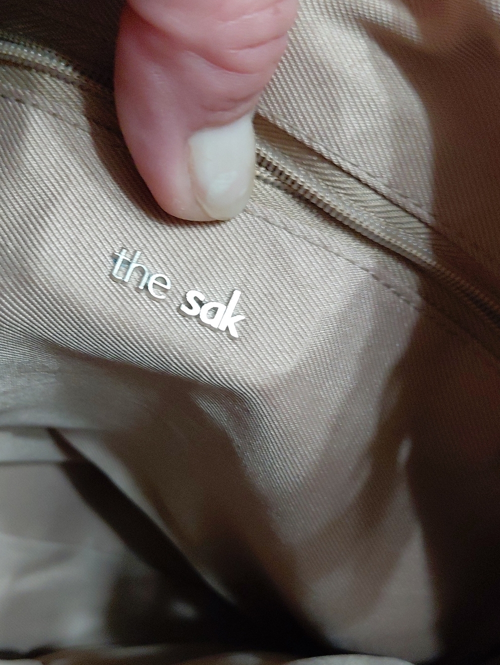 The Sak Men’s Tan Interior Logo Tote
